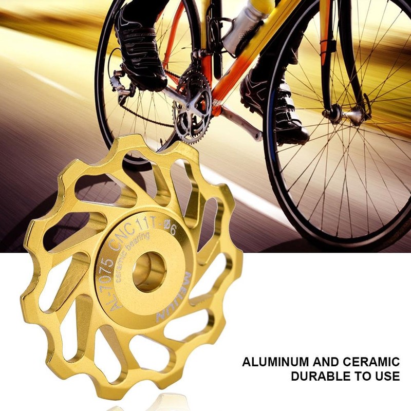 Dilwe Rear Derailleur Pulley, 1 Pair Ceramic Bearings Jockey Wheel