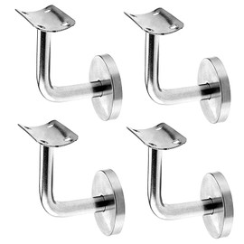 Set of 4 Handrail Brackets Stainless Steel Handrail Brackets Handrail Holder Handrail Wall Bracket Handrail Support for Handrail Wall Holder Railing Support Bracket