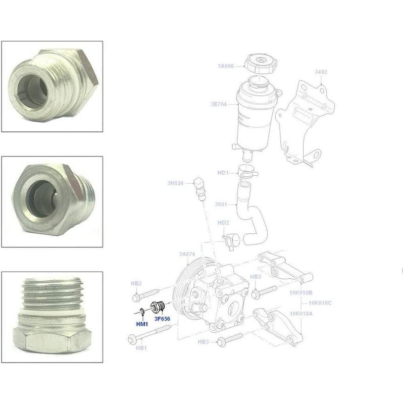 Power Steering Pipe Connector Nut FOR FORD FOCUS, FIESTA, KA,
