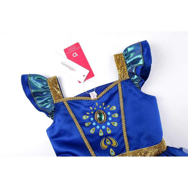 ReliBeauty Peacock Costume Children's Girls Carnival Costume Children's Peacock 110