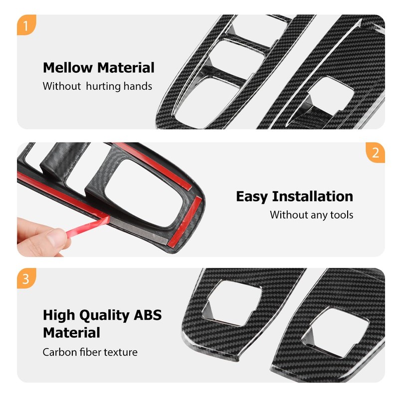 INTGET 4PCS Window Switch Panel Covers for 2024 2025 Subaru