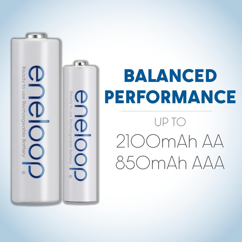 Eneloop Panasonic K-KJS1MCA2BA D Size Battery Adapters AA 2100 Cycle