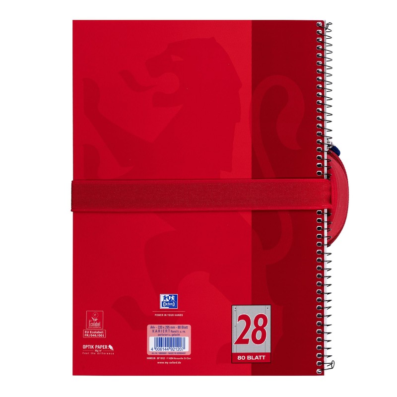 Oxford Girls Boys Oval Pencil Case with Pen Holder Durable