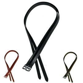 Majestic Ally Genuine Leather Stirrup for English Saddle (Black, 60 Inches)