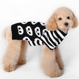 NACOCO Pet Sweaters Skeleton Sweater Skull Black White Sweater The Cat Dog Clothes Pet Clothing Little Puppy Dog Sweaters