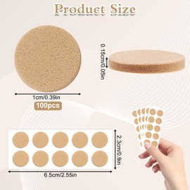 YENOVO Earring Stickers, Earlobe Support Patches for Earrings, Adhesive Drooping Earring Disc for Enhancing Comfort, Lobe Support Patches for Women (Skin color-100)