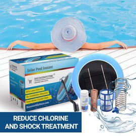 Solar Pool Ionizer for above and Inground Pools - Reduces Chlorine Use by 85%, Cost-Efficient, Saves $200-$900 Annually in Chemicals (1)