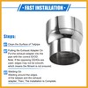 Partuto 2 Pcs Exhaust Pipe Adapter Connector Reducer, 3" ID