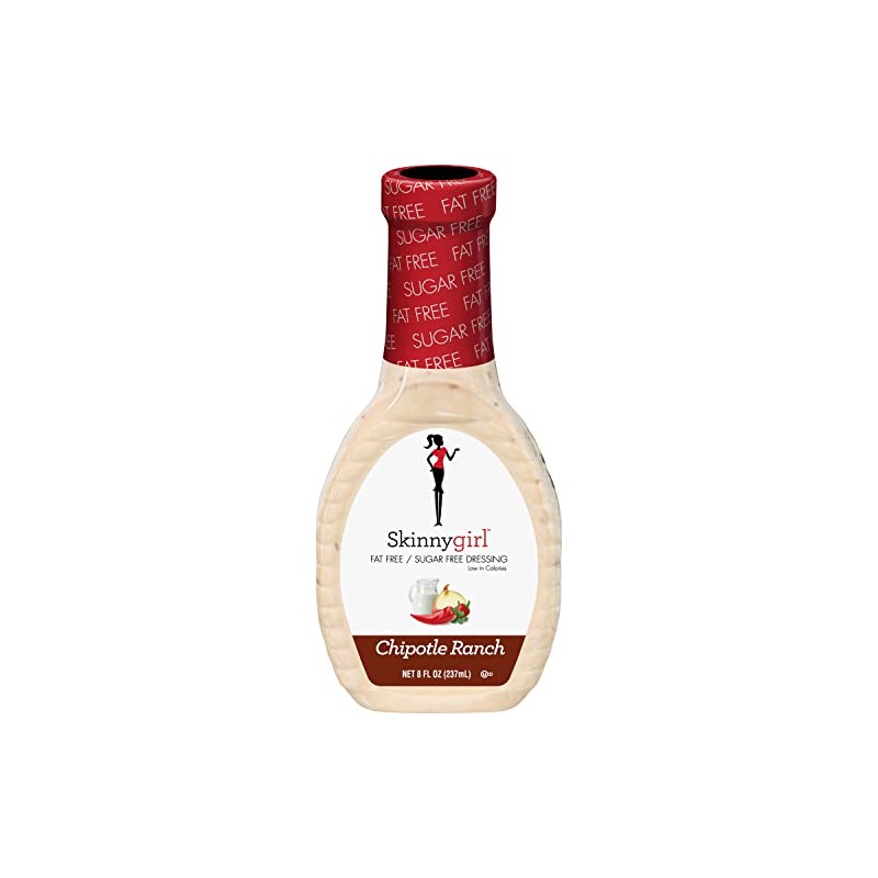Skinnygirl Fat-Free Salad Dressing, Sugar-Free Chipotle Ranch, 8 Ounce