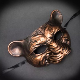 BeyondMasquerade Leopard Animal Masquerade Mask, Men's Masquerade Mask, Copper Ball Mask