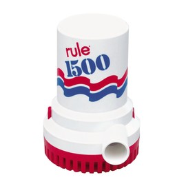 Rule 02 Marine Bilge Pump, 1500 GPH, Non-Automatic, 12 Volt