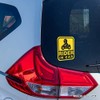 Rider in Car Funny Sticker Simple Pictogram SignStore Safe Made