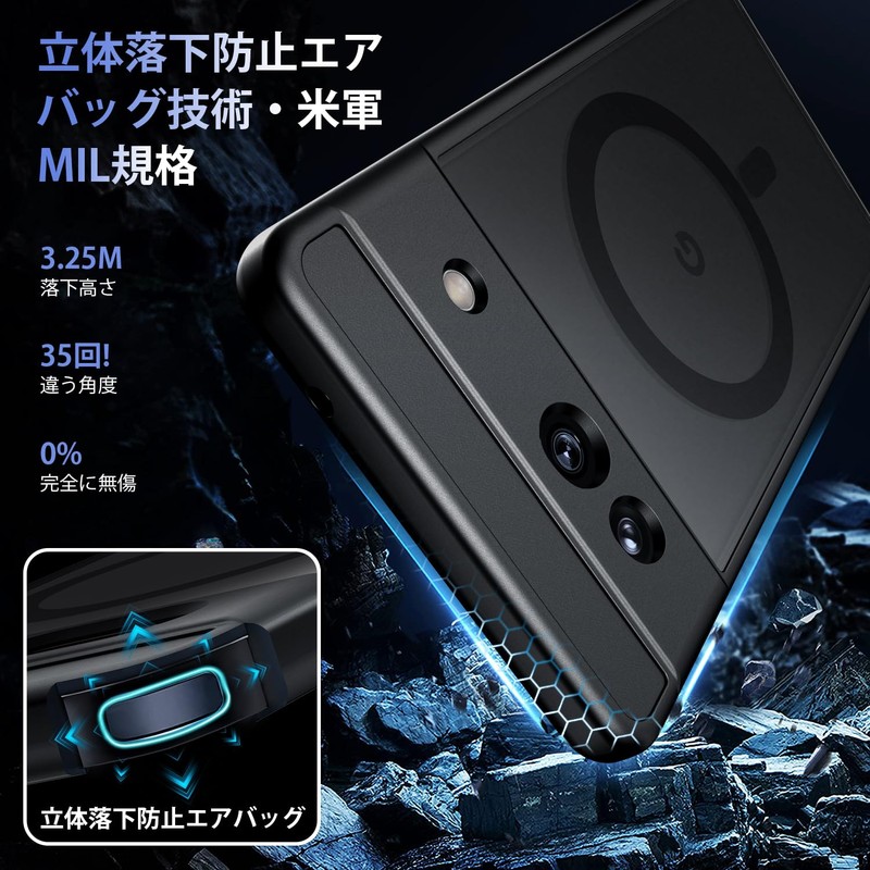 【MagSafe Compatible・Zero Fingerprints】Google Pixel 7A Case with Built-in Magnet [With
