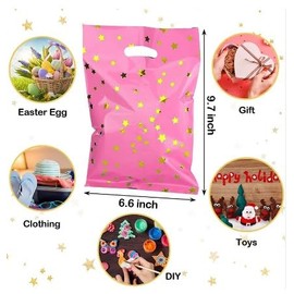 Generic 25 pcs Party Favor Bags Goodie Treat Loot Bags for Kids Children Birthday Baby Shower, 6 x 9 inches, Assorted