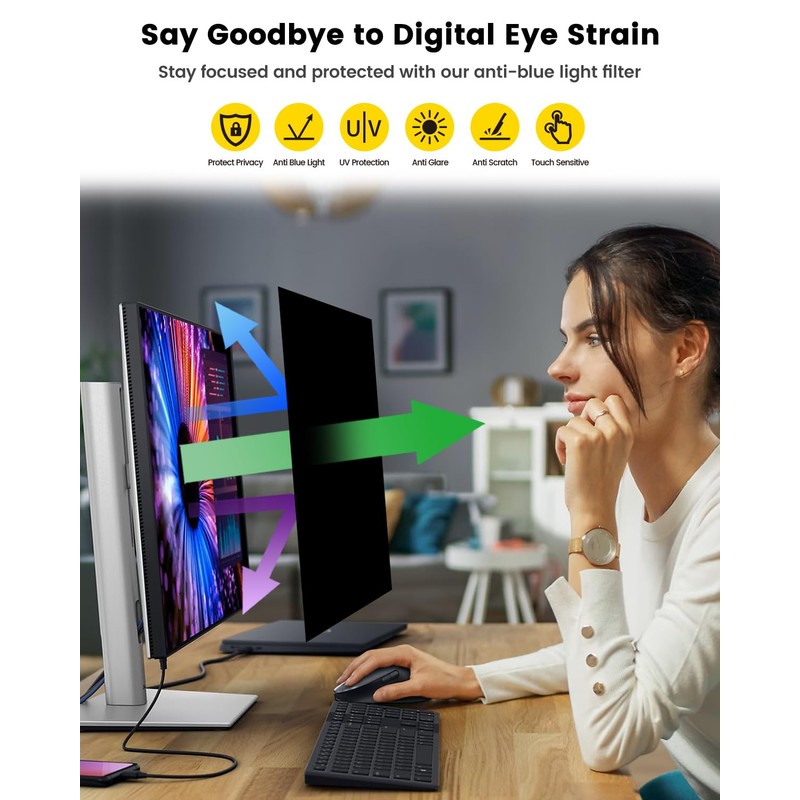 F FORITO 24 Inch 16:9 360°Privacy Screen Protector for Computer