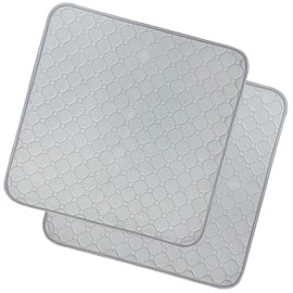 Waterproof Chair Pads for Incontinence 2 Pack Washable Underpads 20*20inchs Absorbent Reusable Bed Pads Non-Slip Wheelchair Seat Cover Recliner Protector for Adults, Kids and Pets (Gray 2 Pack)