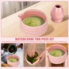 Trendecor 2-Piece Matcha Set Matcha Bowl Pink Colour Traditional Japanese