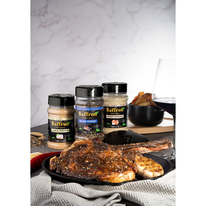 Saffron Herbs & Spices - Fine Ground Black Pepper in