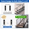 Muzata Aluminum Black Side Mount Stair Cable Railing Post 36