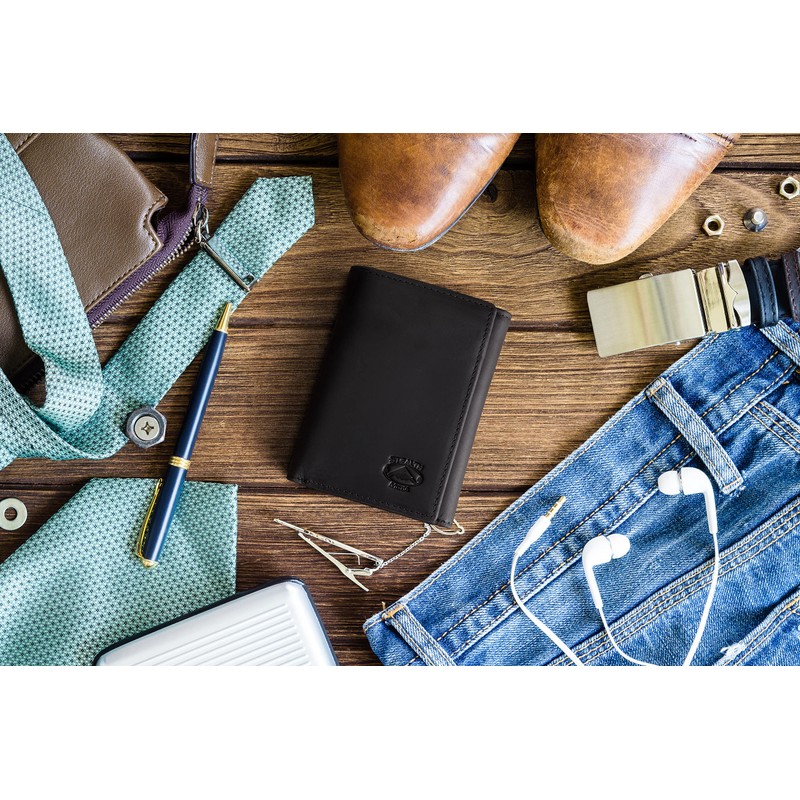 Stealth Mode Trifold Wallet - RFID Blocking Wallet with Flip