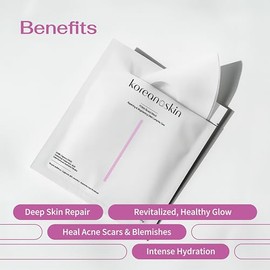 K-Beauty PDRN DNA Complex Hydrogel Sheet Mask – Korean Regenerative Salmon DNA & Multi-Weight Hyaluronic Acid for Anti-Aging, Firming, Brightening, De