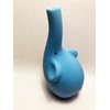 Stylish Blue Elephant Trunk Textured Ceramic 6 Inch High Bud