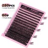 ALICE 280Pcs 위스피 개별 속눈썹 DIY 연장 8-16MM D-컬리 클러스터