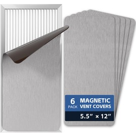 6 Pack Magnetic Vent Covers 5.5"x12", Magnet Cover for Home Floor Wall Ceiling RV Registers Air Vent Decoration Covers Magnetic Sheets