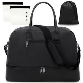 CAMTOP Weekender Travel Bag for Women Ladies Overnight Carry On Duffle Tote Bag with Shoe Compartment and Luggage Sleeve