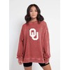chicka-d chicka-d NCAA Oklahoma Sooners Womens Campus Pullover, Cardinal, Large