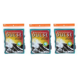 Maine Coast Sea Vegetables Organic Dulse Whole Leaf Bag | Nutritious Food & Seaweed Snacks | Rich in Iodine | North Atlantic Harvest | Great for Salads, Soup, Smoothies | 2 Oz (Pack Of 3)