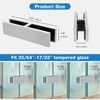 Gyykzz 4 Pack Railing Glass to Glass Clamp, 180 Degree