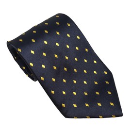 Equetech Kids Diamond Show Tie - Navy/Gold, One Size Uk