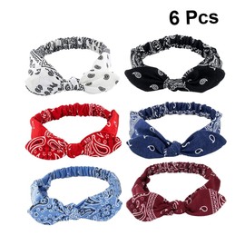 Beavorty 6pcs Bowknot Headbands for Girls Elastic Hair Accessories Colors Chic Headwraps for Daily Wear and Parties Comfortable Design for Students and Women