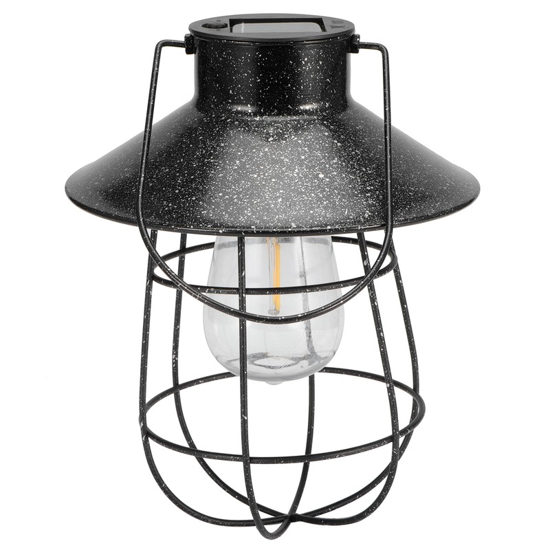 Solar Lantern Waterproof Hanging Light Outdoor Iron Art Hollow LED