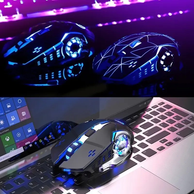Mouse Óptico Gamer Yindiao A4 1600dpi 3 Modos Con Luz