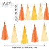 sourcing map Pack of 30 Light Yellow Cream Orange Tassel