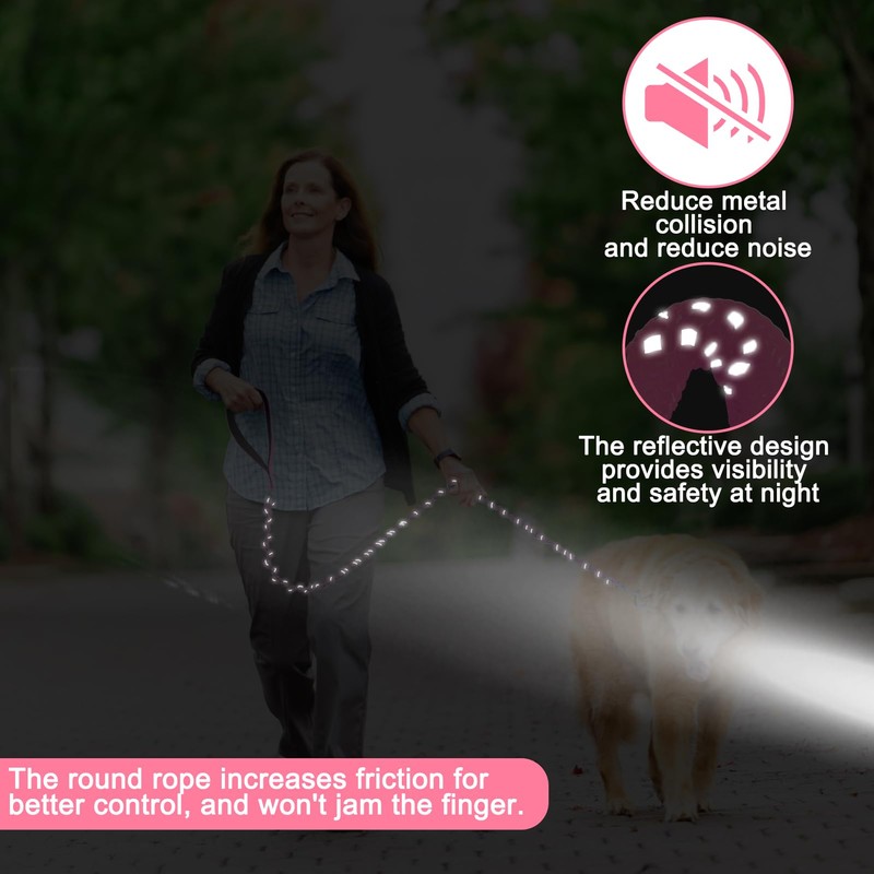 HOMIMP Chew Proof Dog Leash for Medium Large Dogs, Reflective