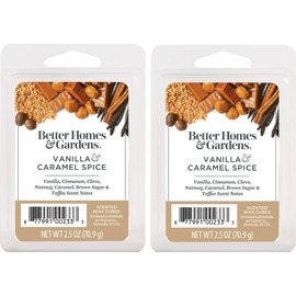 Better Homes and Gardens Scented Wax Cubes 2.5oz 2-Pack (Vanilla Caramel Spice)