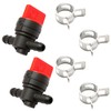 Vanyibro 1/4" Inline Fuel Cut Off Valve with Clamps,Straight Gas
