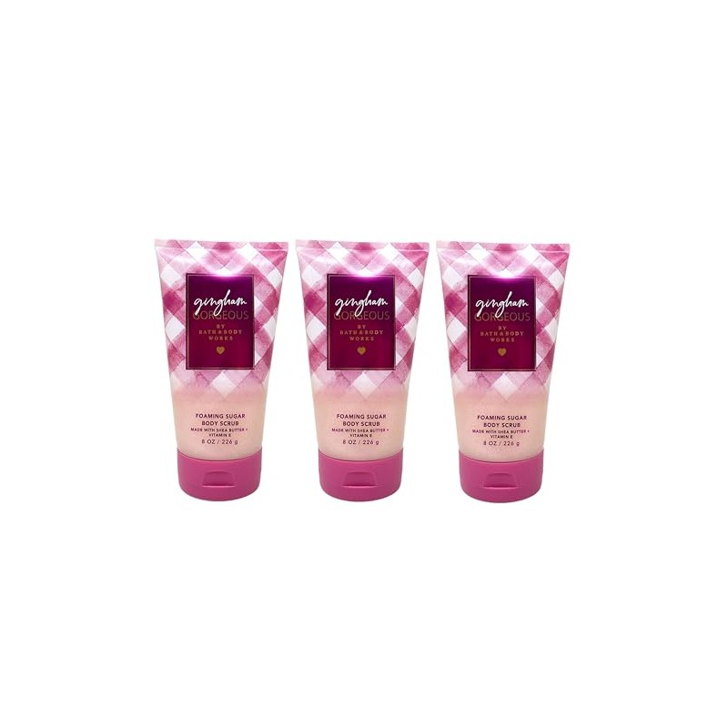 Bath and Body Work Gingham Gorgeous 3 Piece Body Scrub