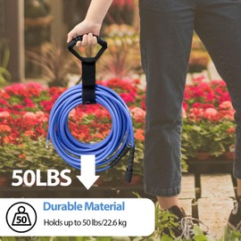 Sutekus 4Pack Extension Cord Organizer Hook and Loop Storage Straps with Carrying Handle for Garden Hoses, Cables, Pool Hoses, Ropes and More (2 Medium & 2 Large)