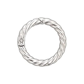 Daio Seisakusho Die-Cast Carabiner, Knotted Type, 1.3 inches (34 mm), Pack of 1, Silver