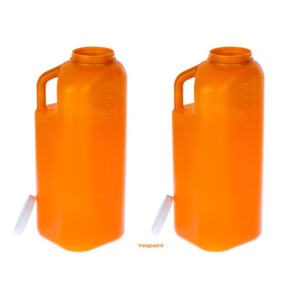 2 Medical 24-Hour Urine Collections Bottle Containers; Screw Top Urinals Men and Women, Unisex Urine Collection Containers