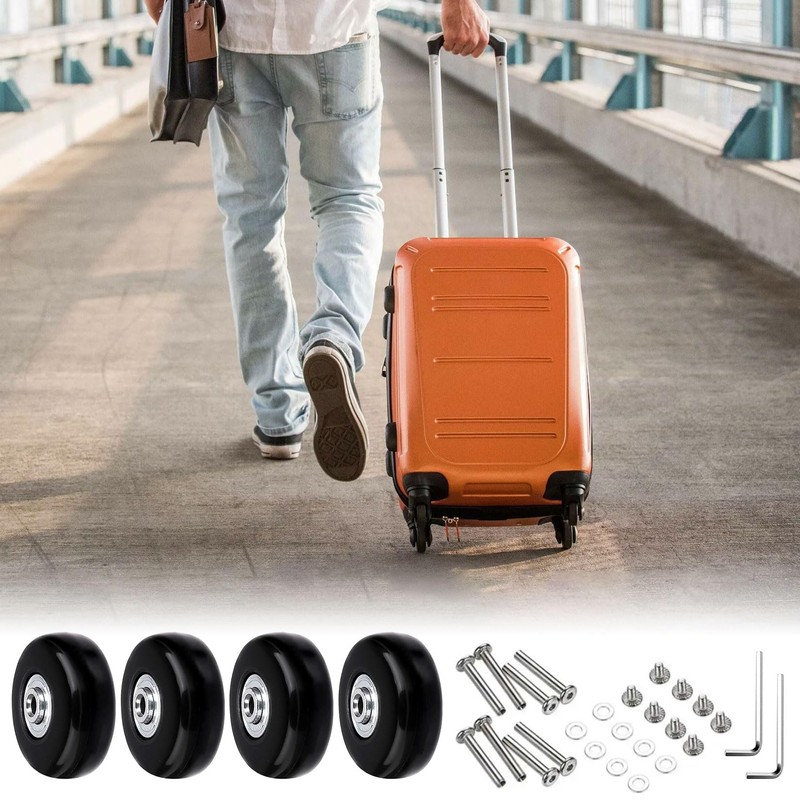 Forhandy Suitcase Wheels Replacement Wheels 4 Pieces 50 x 18