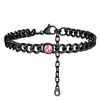 PROSTEEL Beach Anklet Black Cuban Chain Ankle Braclet Bracelet October