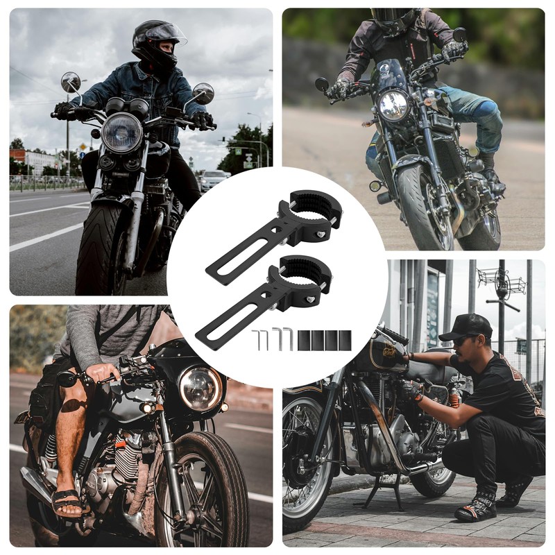 Motorcycle Headlight Mount Brackets 20-38 mm Adjustable Motorcycle Light Holder