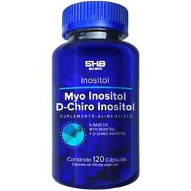 Myo Inositol y D-Chiro Inositol Fórmula 40:1-120 Capsulas - 2000mg Por Porcion - Hecho en Mexico - Apoyo Nutricional Diario - Basic - 5H8 NUTRITION