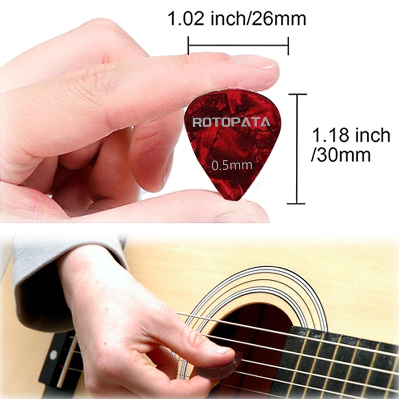 Guitar Picks Plectrums with Picks Holder and Storage Box 0.58