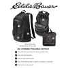Eddie Bauer Stowaway Packable Backpack-Made from Ripstop Polyester, Dark Smoke,